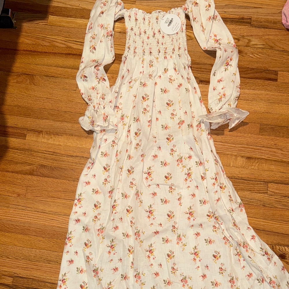 Petal & Pup Cream Floral Long Sleeve Dress